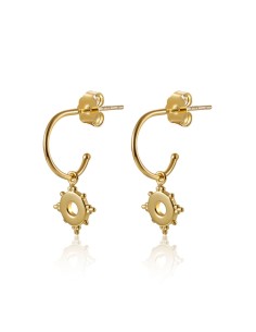 Pendiente Aro Flor - 21mm 2