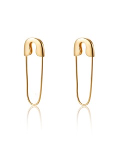 Pendiente Imperdible - 10*30mm - Bañado Oro y Plata Rodiada 2