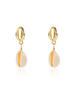 Pendiente 2 Conchas - 12*8mm - Bronce 2