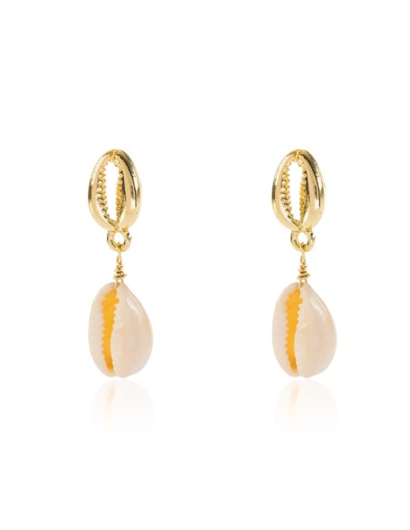 Pendiente 2 Conchas - 12*8mm - Bronce