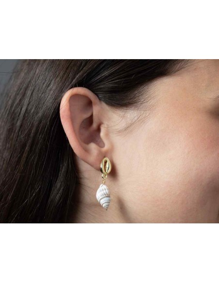 Pendiente Conchas - 12 and 16mm - Bronce