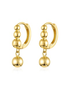 Pendiente Aro 4 bolitas - 24mm 2