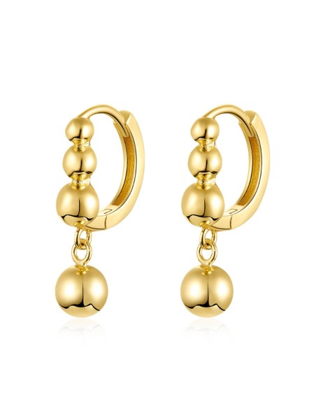 Pendiente Aro 4 bolitas - 24mm