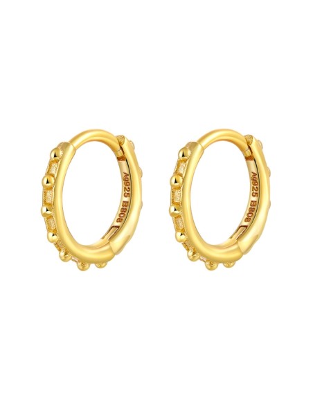 Pendiente Aro Bolitas - 10mm