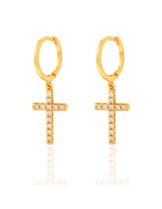 Pendientes Circonita - Cruz 2
