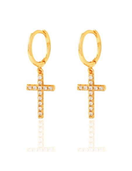Pendientes Circonita - Cruz