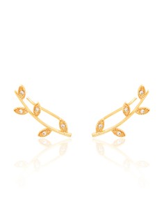 Pendientes Trepador Circonita - Hojas 2