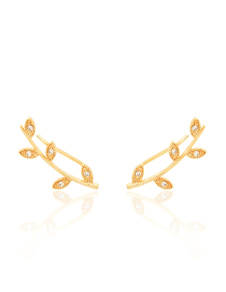 Pendientes Trepador Circonita - Hojas