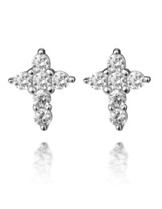 Pendientes Circonita - Cruz 2