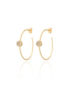 Pendientes Circonita - Aro 32mm 2