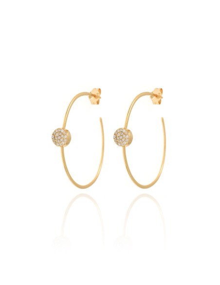 Pendientes Circonita - Aro 32mm