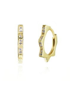 Pendientes Aro - Circonita Blanca 2