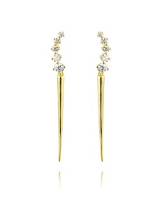 Pendientes Palo - Circonita Blanca 2