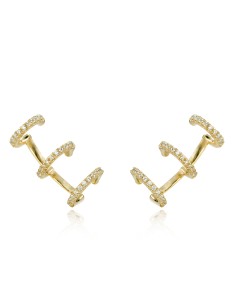 Pendientes Earcuff - Circonita Blanca 2