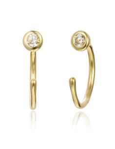 Pendientes Earcuff - Circonita Blanca 2