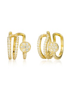 Pendientes Earcuff - Triple - Circonita Blanca 2