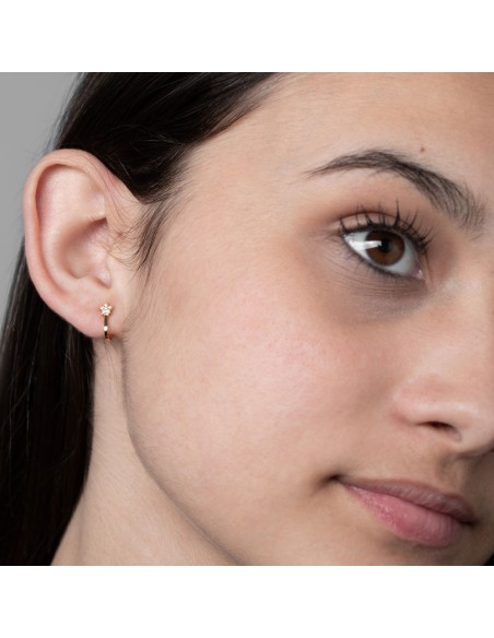 Pendientes Circonita - Estrella 4 mm