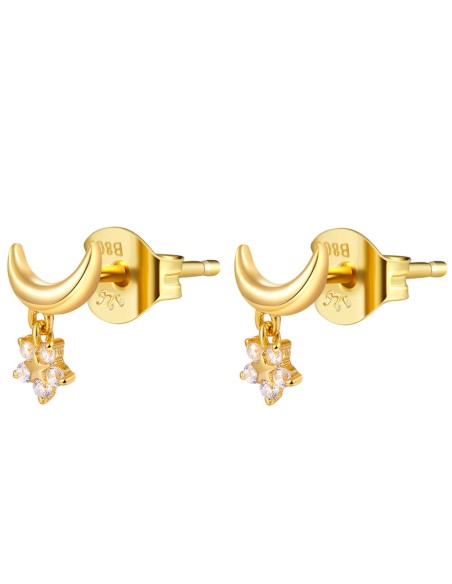 Pendientes Circonita - Estrella Luna