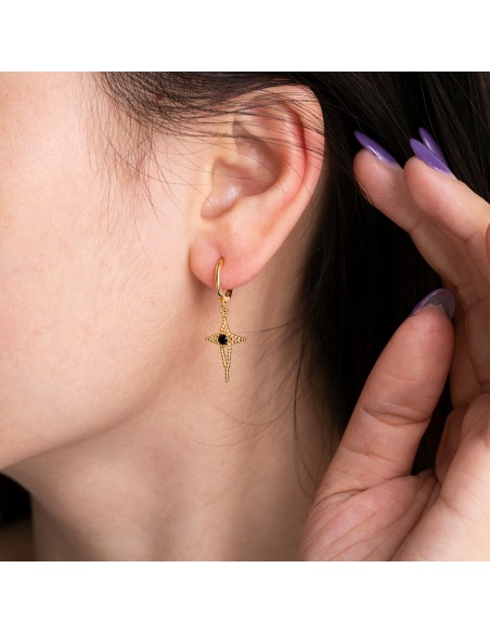 Pendientes Circonita - Cruz