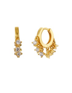 Pendientes Circonita - Aro 10mm 2