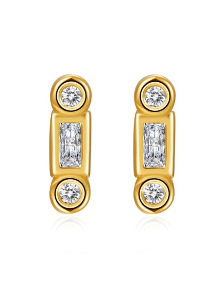 Pendientes Circonita - Barra