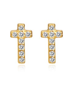 Pendientes Circonita - Cruz 2