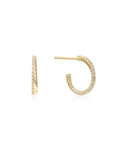 Pendientes Semi Aro 13 mm Bañado Oro 2