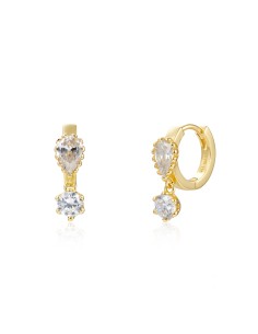 Pendientes Aro Circonita 11 mm 2