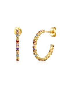 Pendiente Semi Aro - Circonita - 17 mm 2