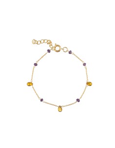 Pulsera Lagrima 5mm -Bronce Bañado en Oro y Plata Rodiada 2