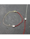 Pulsera Circonita con Hilo - Lagrima - 8*9mm