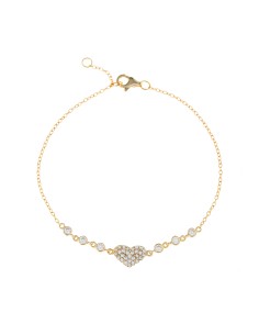 Pulsera Circonita - Corazon 10 mm 2
