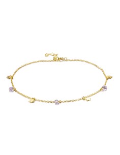 Tobillera Circonita - Estrellas 4mm 2