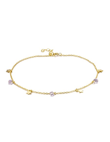 Tobillera Circonita - Estrellas 4mm