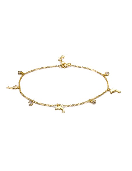 Tobillera Circonita - Delfines 10mm