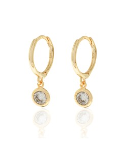 Pendientes Circonita - Aro Circonita 4mm 2