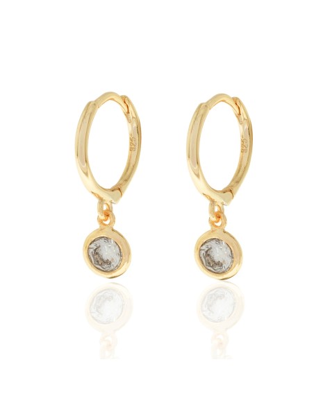 Pendientes Circonita - Aro Circonita 4mm