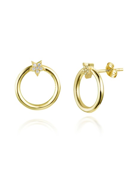 Pendientes Estrella - Circonita Blanca