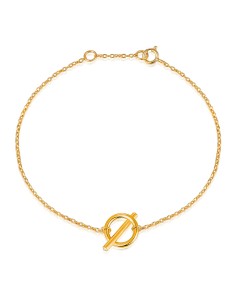 Pulsera Plata - Circulo Palo 10mm 2