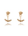 Pendientes Ear jacket - Bolitas 14*10mm - Bañado Oro y Plata Rodiada