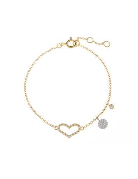 Pulsera Circonita - Corazon 13 mm