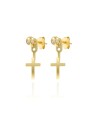 Pendientes Earjacket Cruz - 20 mm