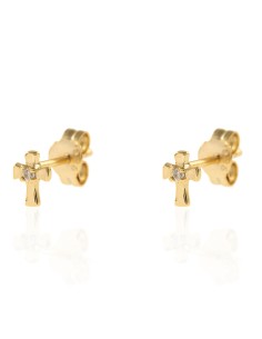 Pendientes Circonita - Cruz 2