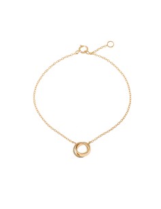 Pulsera Plata - 2 Circulos 14mm 2