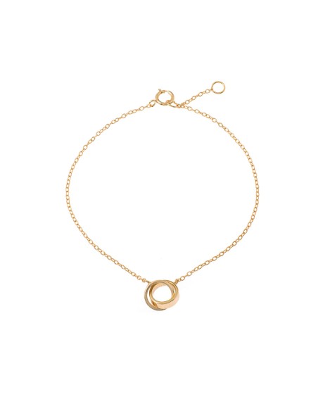 Pulsera Plata - 2 Circulos 14mm Pulsera Plata - 2 Circulos 14mm