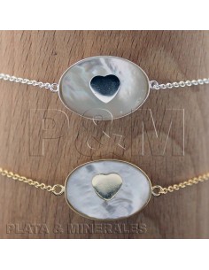 Pulsera - Nacar y Corazon 2