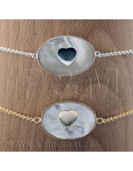Pulsera - Nacar y Corazon