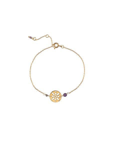 Pulsera Plata - Roseton 10mm