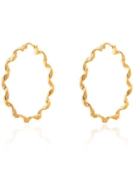 Pendientes Trenzado Aro - 36 mm