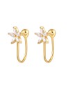 Pendientes Circonita - Flor - Earcuff